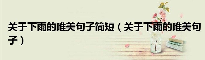 关于下雨的唯美句子简短（关于下雨的唯美句子）