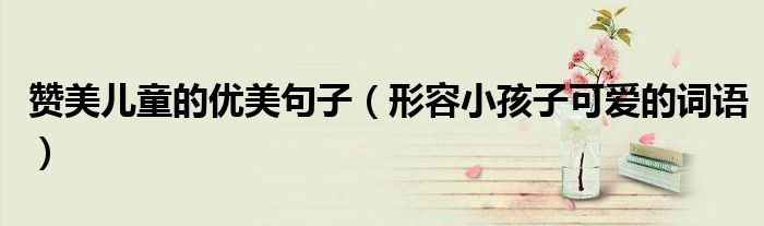赞美儿童的优美句子（形容小孩子可爱的词语）