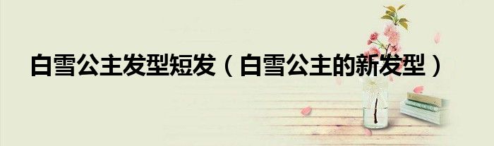 白雪公主发型短发（白雪公主的新发型）