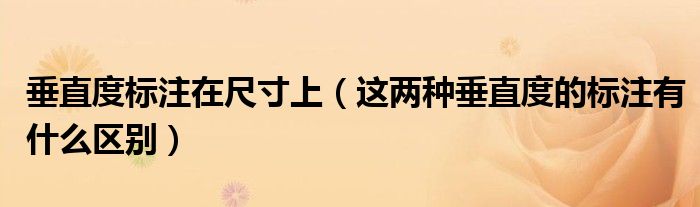垂直度标注在尺寸上（这两种垂直度的标注有什么区别）