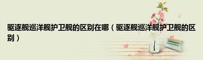 驱逐舰巡洋舰护卫舰的区别在哪（驱逐舰巡洋舰护卫舰的区别）