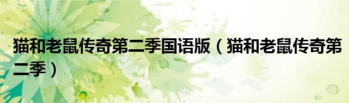 猫和老鼠传奇第二季国语版（猫和老鼠传奇第二季）