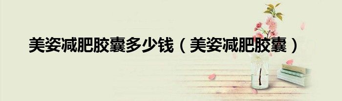 美姿减肥胶囊多少钱（美姿减肥胶囊）
