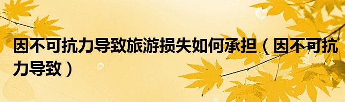 因不可抗力导致旅游损失如何承担（因不可抗力导致）