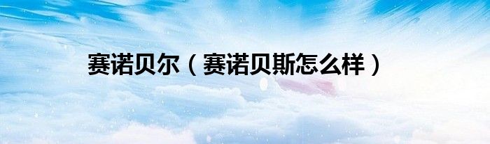 赛诺贝尔（赛诺贝斯怎么样）