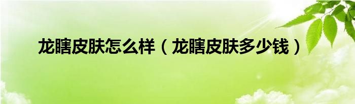 龙瞎皮肤怎么样（龙瞎皮肤多少钱）