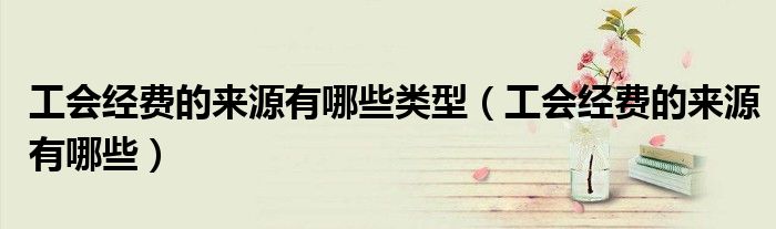 工会经费的来源有哪些类型（工会经费的来源有哪些）