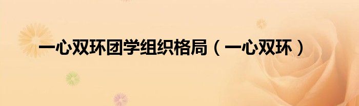 一心双环团学组织格局（一心双环）