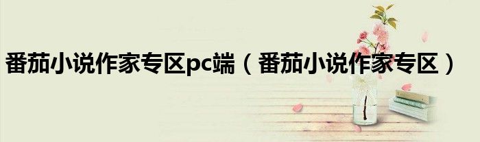 番茄小说作家专区pc端（番茄小说作家专区）